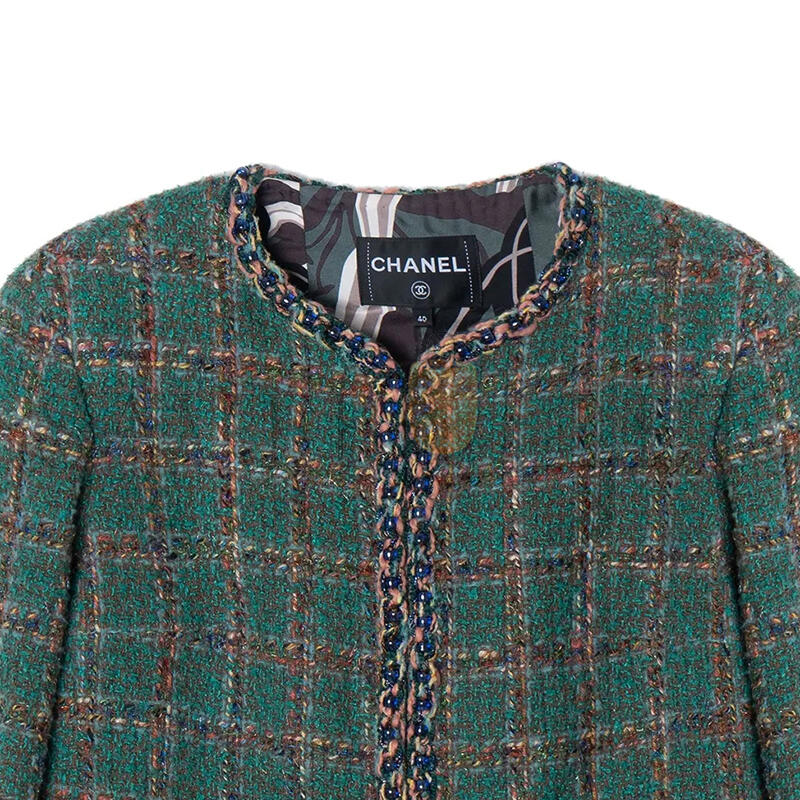 Ch**el green tweed jacket p75152